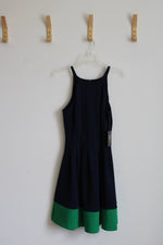 NEW Vince Camuto Lined Navy Blue Fit & Flare Dress With Pockets | M