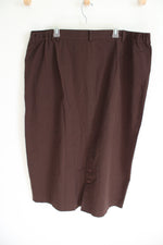 C.J. Banks Brown Khaki Skirt | 24W