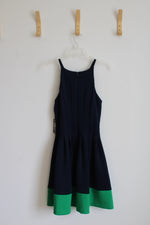 NEW Vince Camuto Lined Navy Blue Fit & Flare Dress With Pockets | M