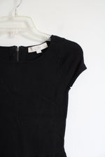 NEW LOFT Black Fit & Flare Top | XXS Petite