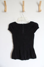 NEW LOFT Black Fit & Flare Top | XXS Petite