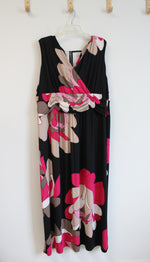 NEW Jonathan Martin Black Pink & Tan Floral Maxi Dress | 3X