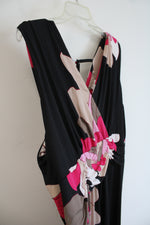 NEW Jonathan Martin Black Pink & Tan Floral Maxi Dress | 3X