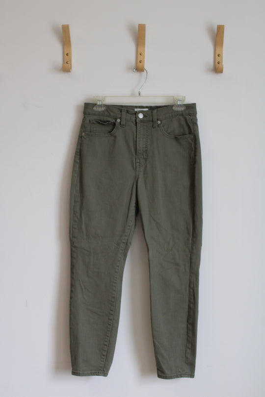 M Jeans High Rise Jegging Olive Green Jeans | 8 Short