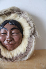 Temple Original Handmade & Hand Painted Alaskan Fur Woman Wall Hanging