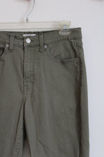 M Jeans High Rise Jegging Olive Green Jeans | 8 Short