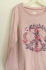 NEW Osh Kosh Pink Floral Long Sleeved Shirt | 8