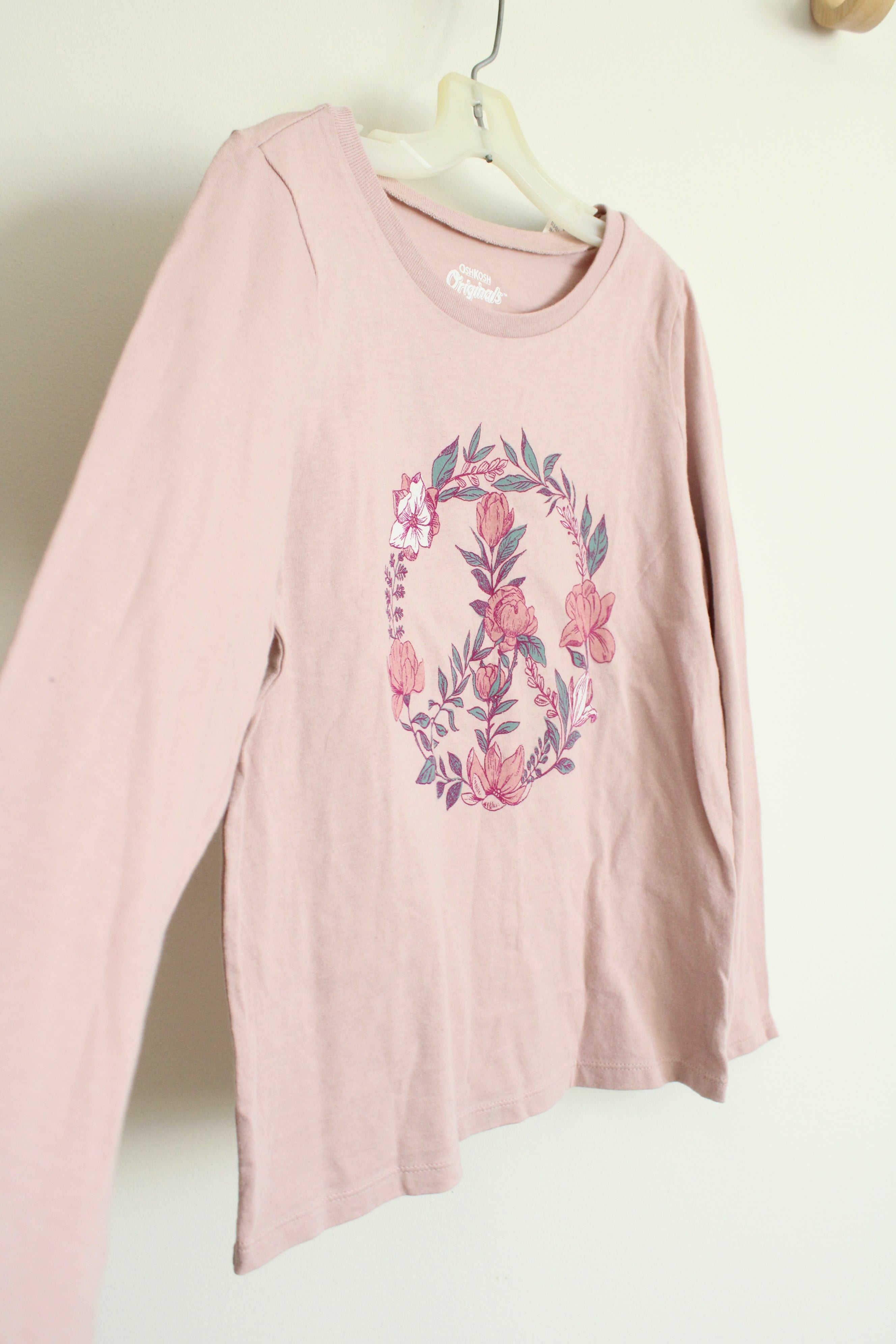 NEW Osh Kosh Pink Floral Long Sleeved Shirt | 8