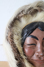Temple Original Handmade & Hand Painted Alaskan Fur Woman Wall Hanging
