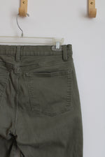 M Jeans High Rise Jegging Olive Green Jeans | 8 Short