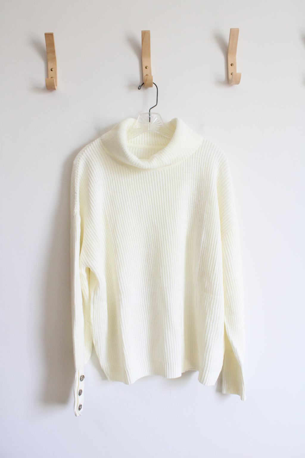 Cream Cowl Neck Sweater | XL