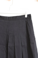 Ann Taylor Black Pleated Midi Skirt | 8