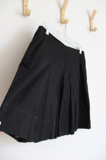 Ann Taylor Black Pleated Midi Skirt | 8