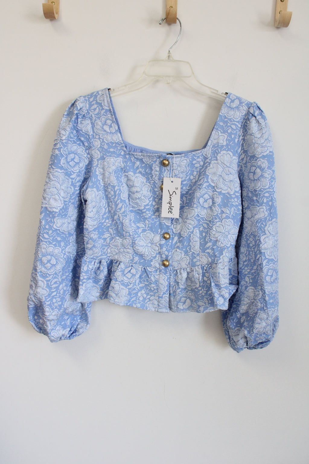 NEW Simplee Blue Floral Top | M
