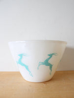 Vintage Fire-King Ware Aqua Gazelle Bowl