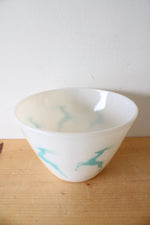 Vintage Fire-King Ware Aqua Gazelle Bowl