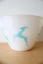 Vintage Fire-King Ware Aqua Gazelle Bowl