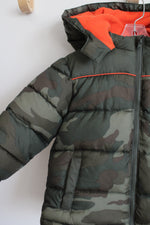Faded Glory Camo Green Fleece Lined Winter Coat | 18 MO
