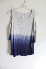 Justice Blue Ombre Cold Shoulder Top | 20