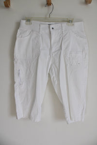 Lee Relaxed Fit White Capri | 10