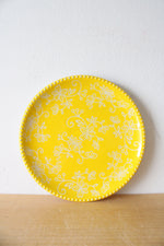 Temptations By Tara Floral Lace Yellow 8" Plate