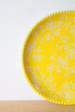 Temptations By Tara Floral Lace Yellow 8" Plate