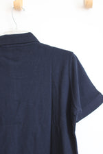 NEW Ultra Club Navy Blue Classic Polo Top | L
