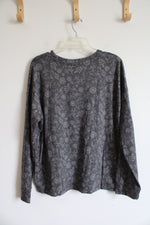 NEW Rockin' Around Gray Patterned Sleigh All Day Shirt | XL