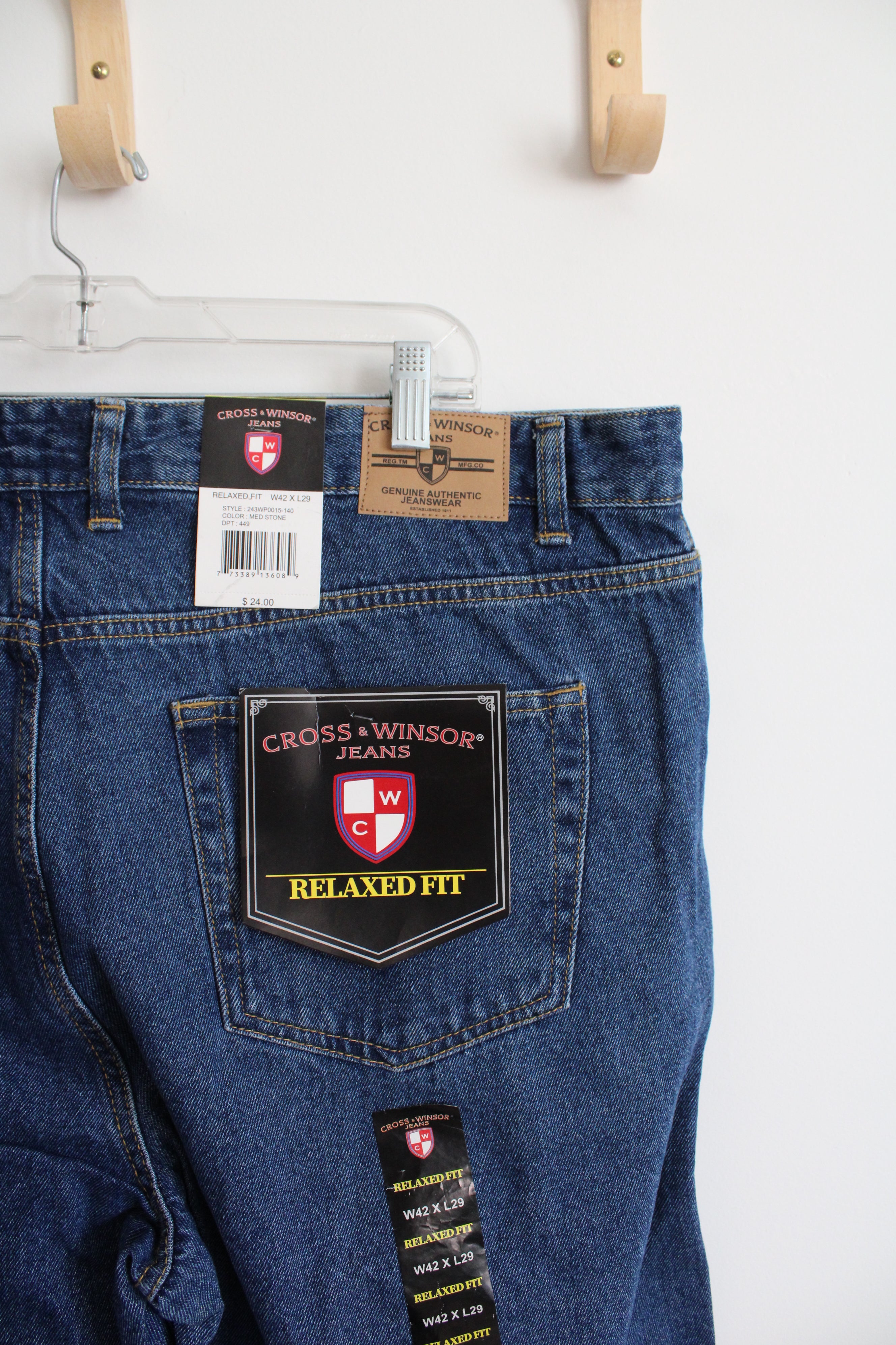 NEW Cross & Winsor Relaxed Fit Jeans | 42X29