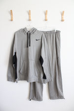 Nike Gray Athletic Hoodie & Sweatpant Set | XXL