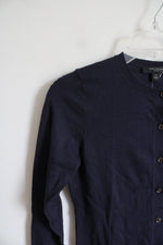NEW Ann Taylor Navy Button Down Cardigan | XS Petite