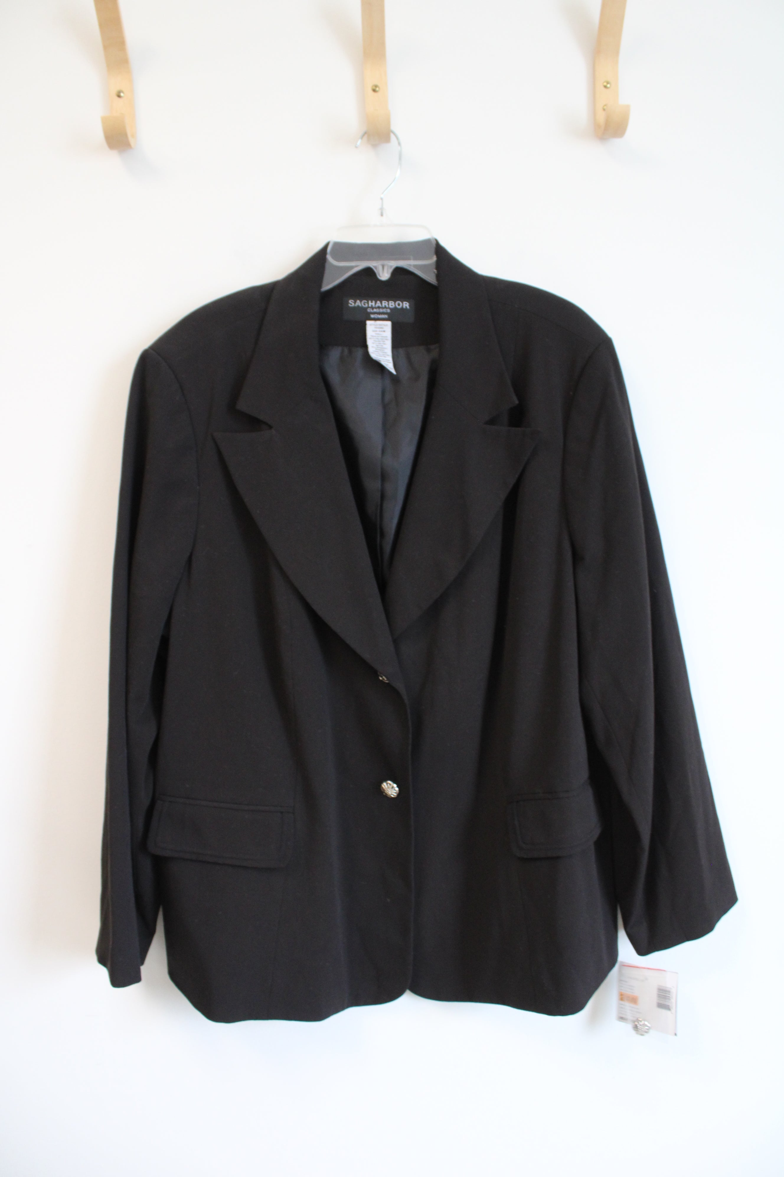 NEW Sag Harbor Classics Black Blazer | 24W