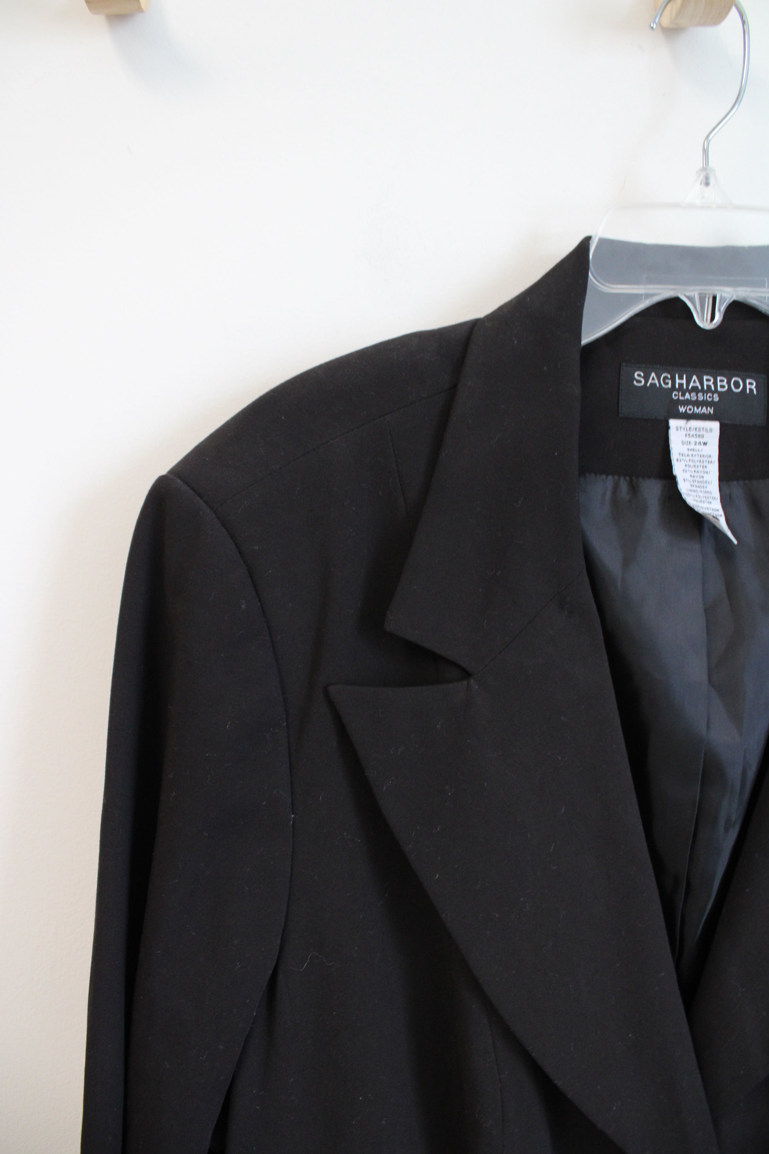 NEW Sag Harbor Classics Black Blazer | 24W