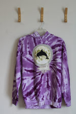 Ragware USA Purple Tie-Dye Dolphin Hoodie | XL
