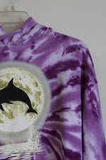 Ragware USA Purple Tie-Dye Dolphin Hoodie | XL