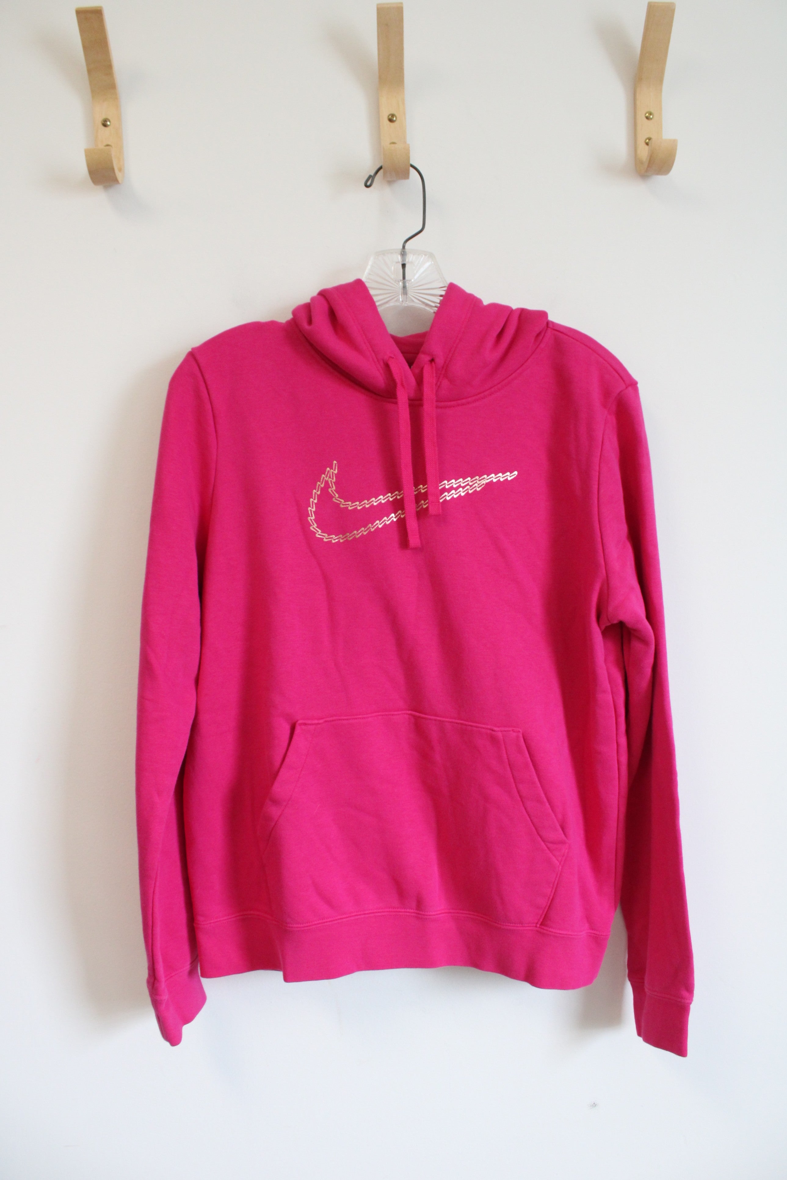 pink and gold nike hoodie