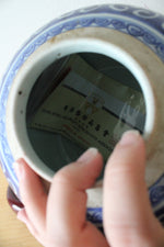 Vintage Chinese Blue & White Porcelain Ginger Jar