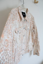 Nine West Pink Brown & White Animal Print Jacket | XL