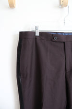 NEW Collection By Michael Strahan Wool Blend Burgundy Dress Pants | 36X29