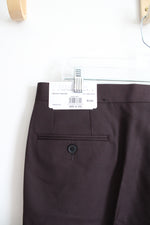 NEW Collection By Michael Strahan Wool Blend Burgundy Dress Pants | 36X29