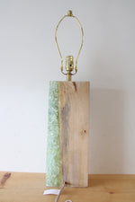 Live Edge Wood Light Blue Resin Design Table Lamp