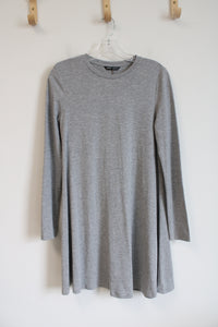 Shein Gray Knit Long Sleeved Dress | M