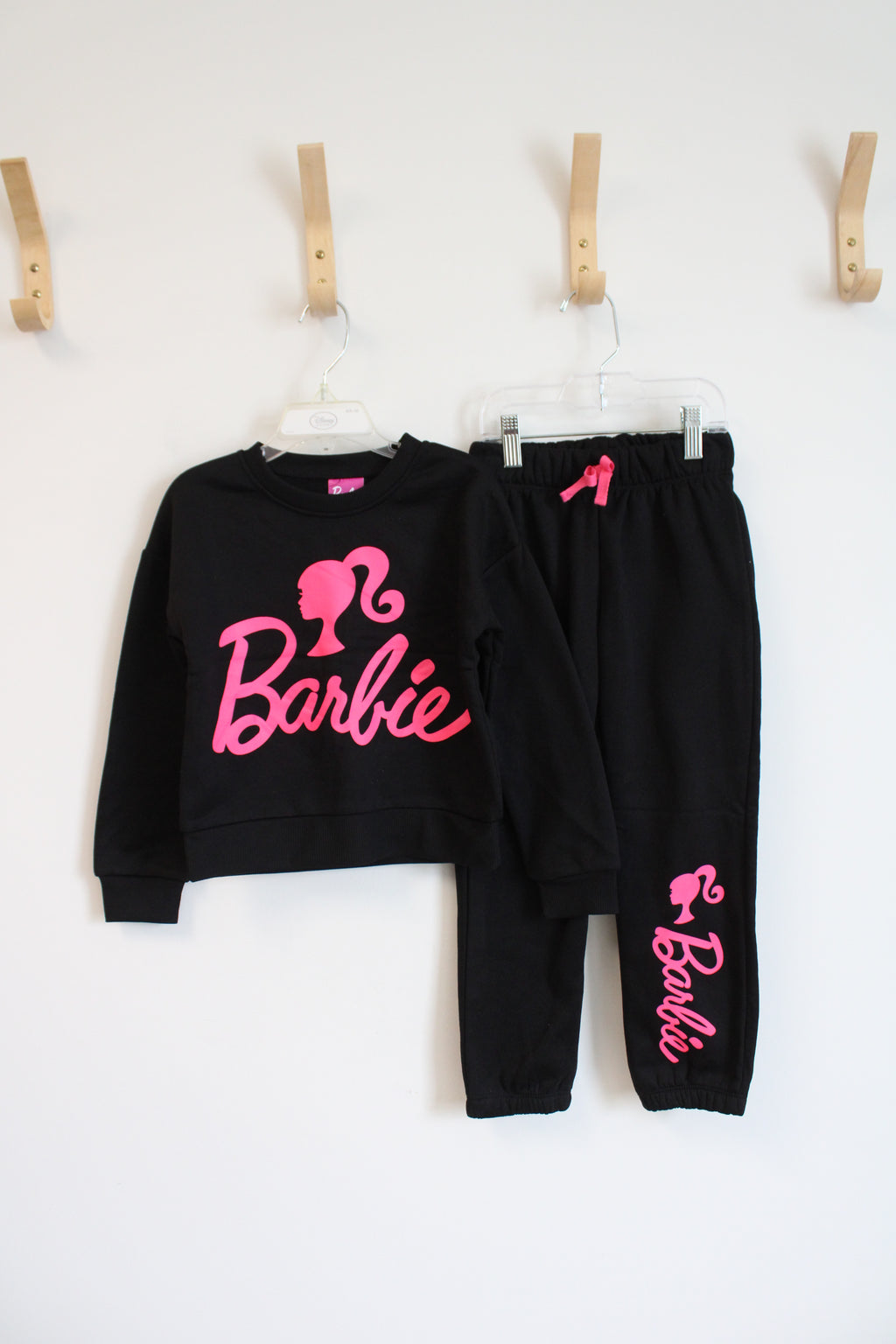 Barbie Black & Pink Sweatshirt & Sweatpants Set | Youth 5
