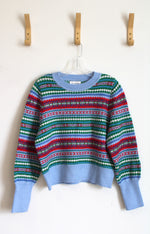 Free Assembly Fair Isle Pullover Sweater with Tall Cuffs | M
