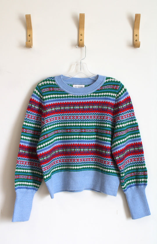 Free Assembly Fair Isle Pullover Sweater with Tall Cuffs | M