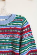 Free Assembly Fair Isle Pullover Sweater with Tall Cuffs | M