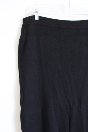 Amanda Smith Woman Black Merino Wool Blend Knit Midi Skirt | 1X