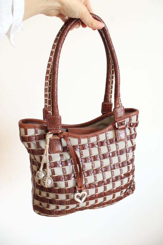 NEW Brighton Christian Woven Leather Bag