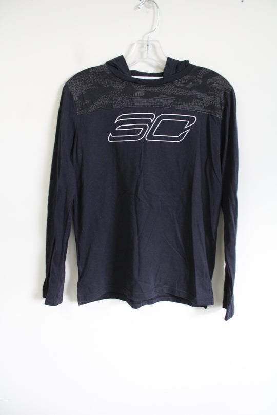 Under Armour Black Hooded SC Shirt | Youth XL (16/18)