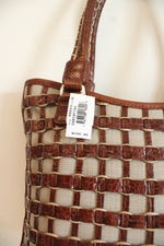 NEW Brighton Christian Woven Leather Bag
